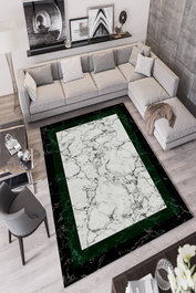 Conceptum Alfombra 80 x 120 cm Negro y Verde
